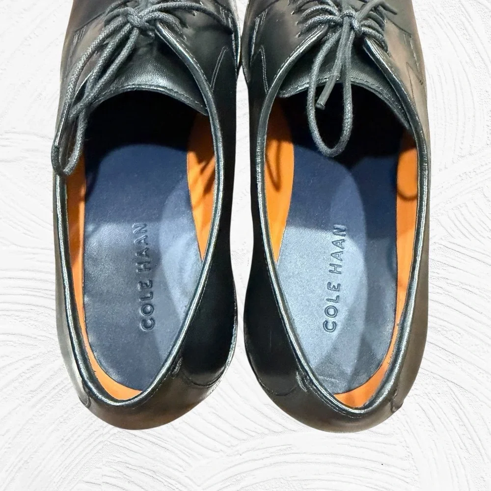 Cole Haan Lenox Hill Cap Toe Oxford C11630 Classic Black Leather Men 12M NEW